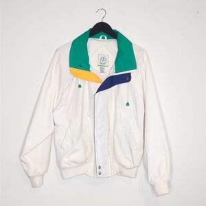 American Weekend Vintage color block jacket, small